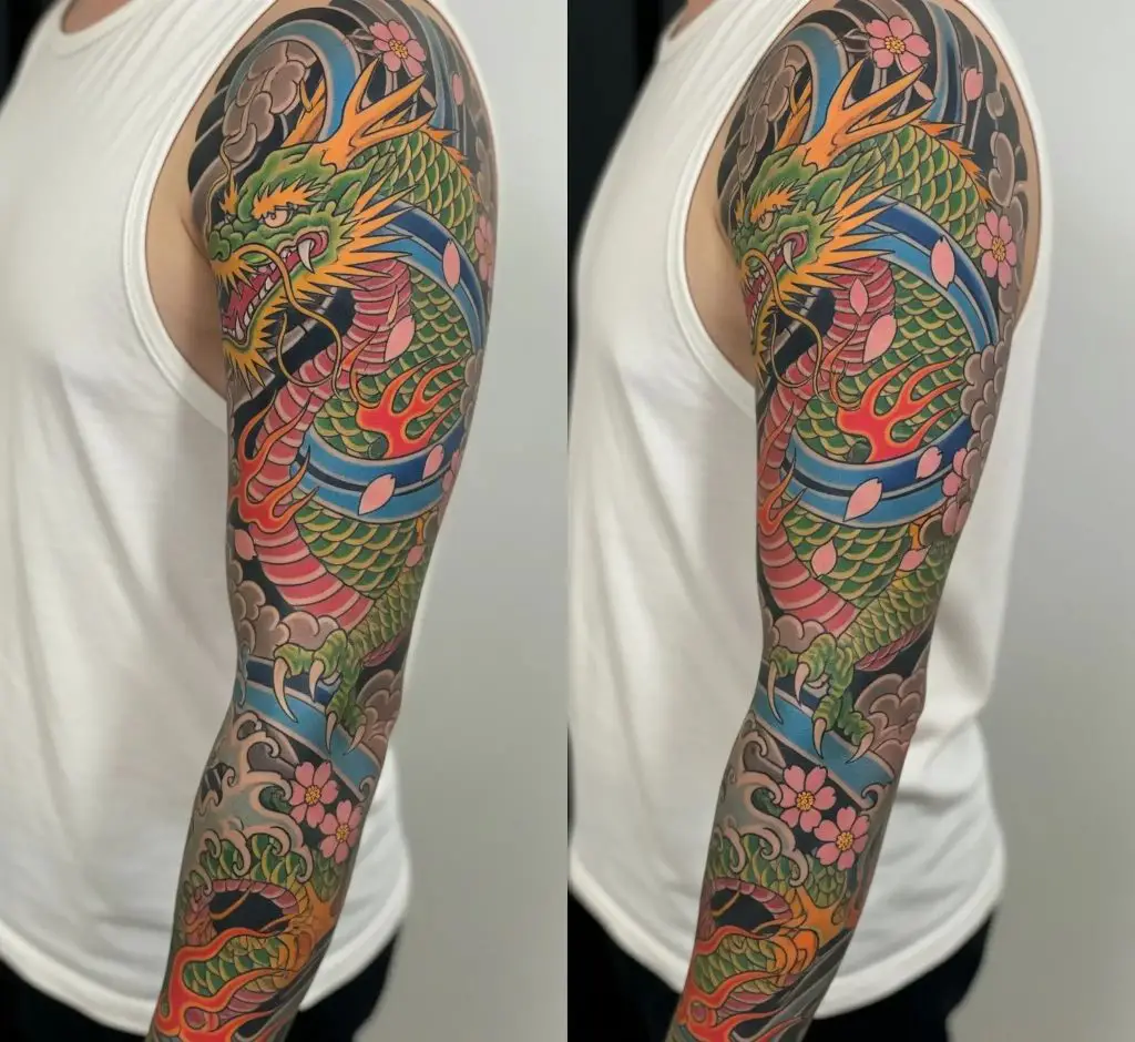 Traditional Japanese Dragon Sleeve