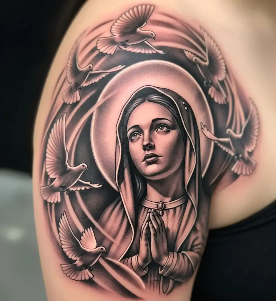 Virgen with Doves