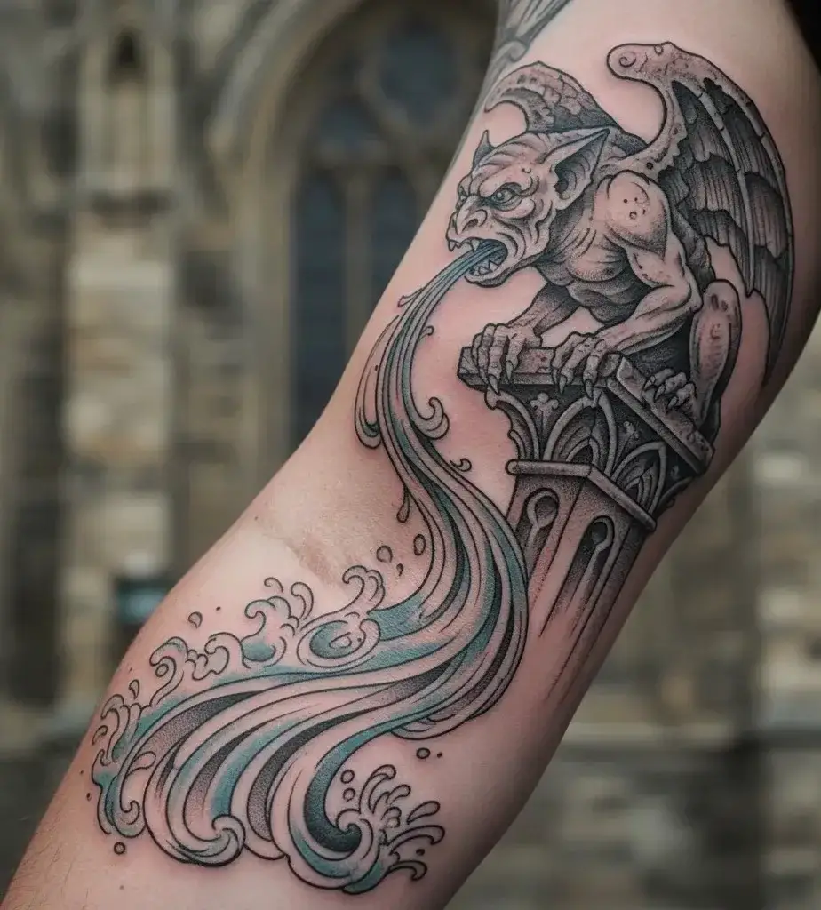 Water-Spouting Gargoyle