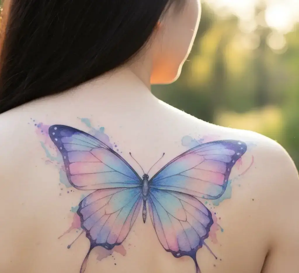Watercolor Butterfly Tattoo