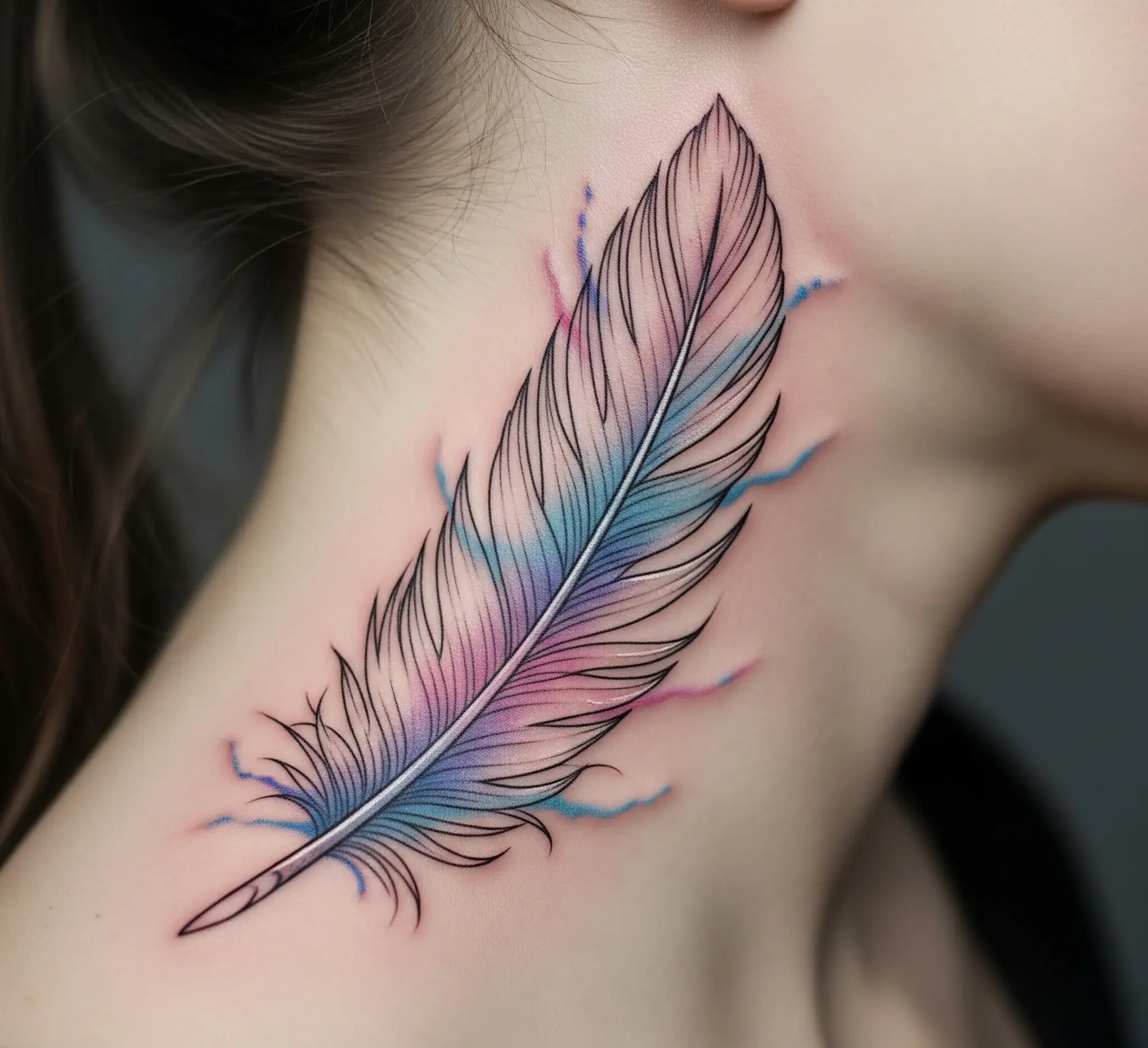 Watercolor Feather