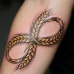 Wheat Infinity Tattoo