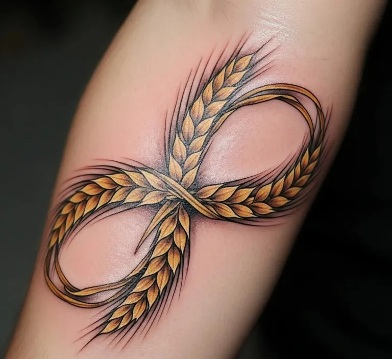 Wheat Infinity Tattoo