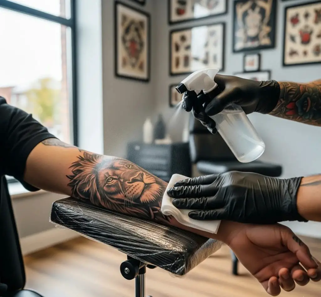 Tattoo Cleaning with H2Ocean or Similar Tattoo Foaming Soaps