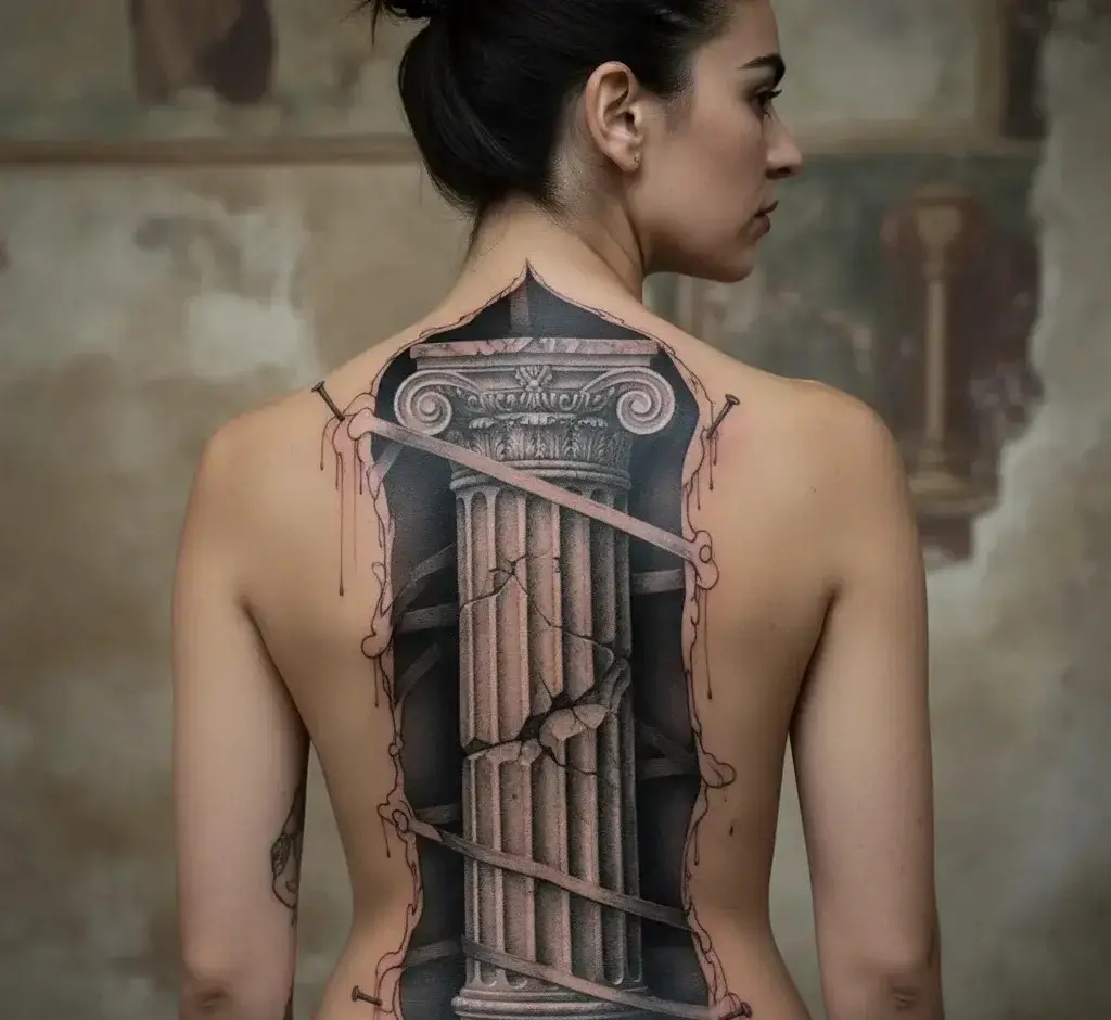 Broken Column Tattoo