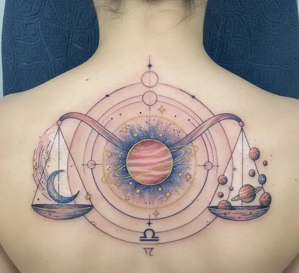 Celestial Libra Tattoo