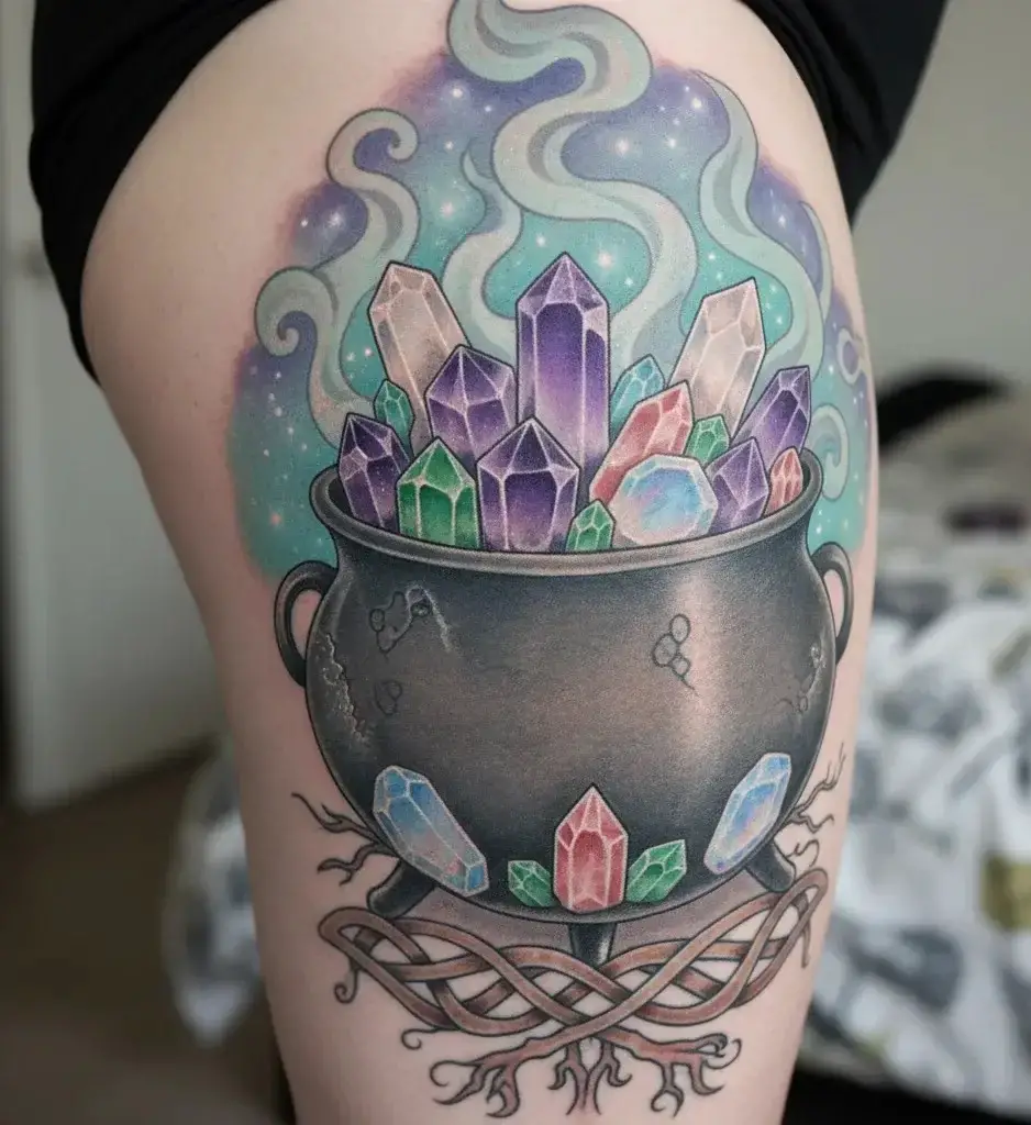 Crystal-Filled Cauldron