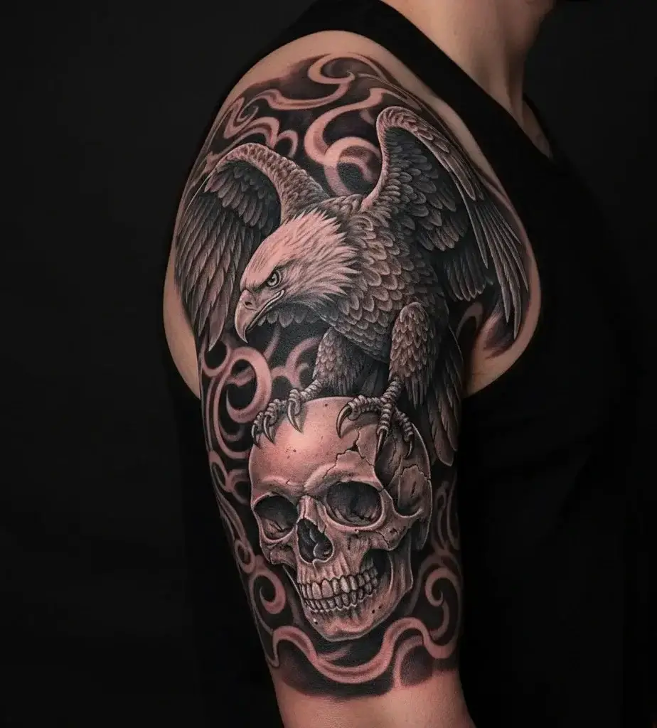 Eagle and Skull Tattoo