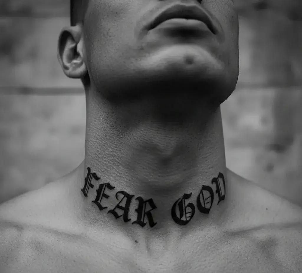 Fear God Neck Tattoo