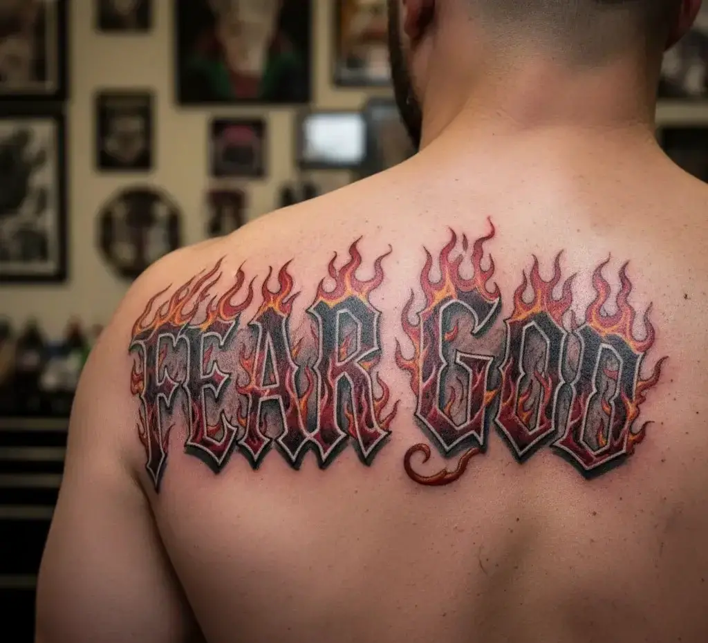 Fear God in Flame Design