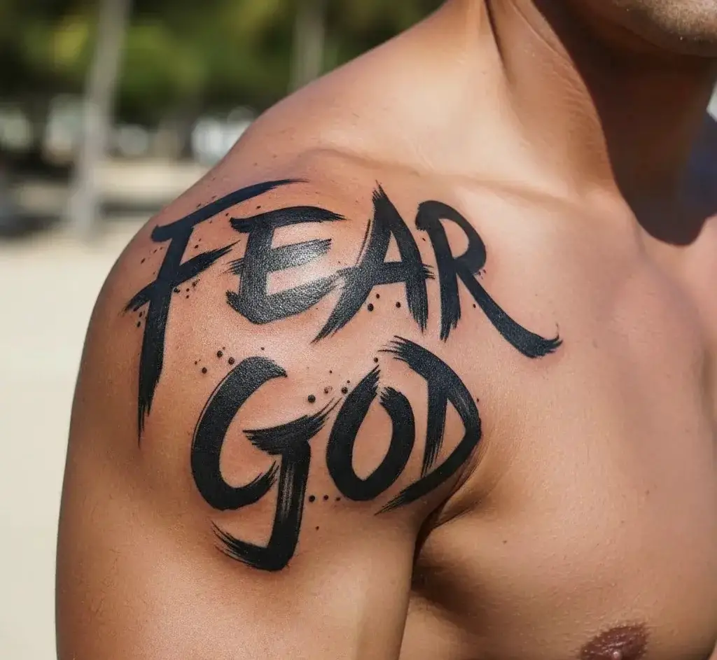 Fear God in Japanese Kanji Style