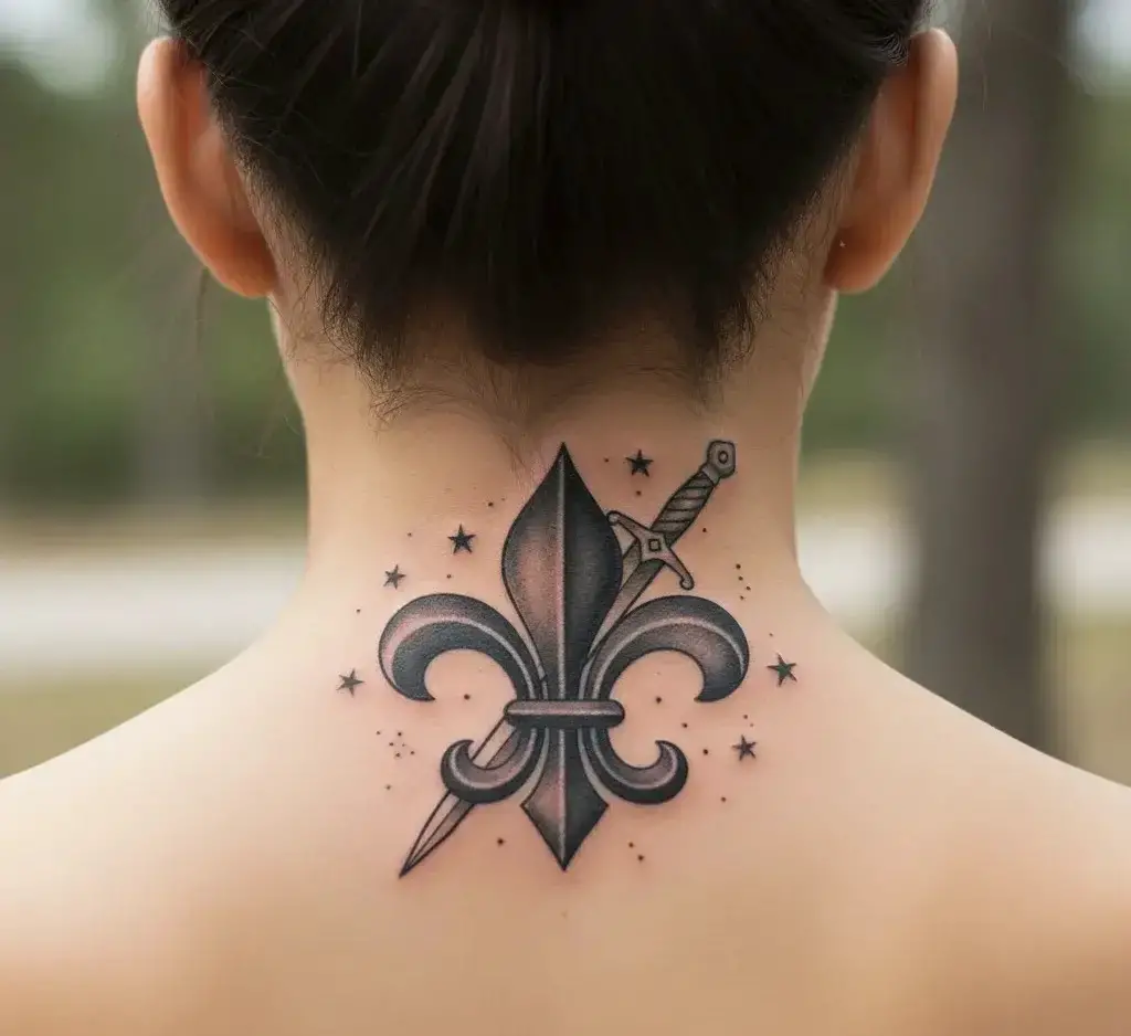 Fleur-de-lis Symbol Tattoo