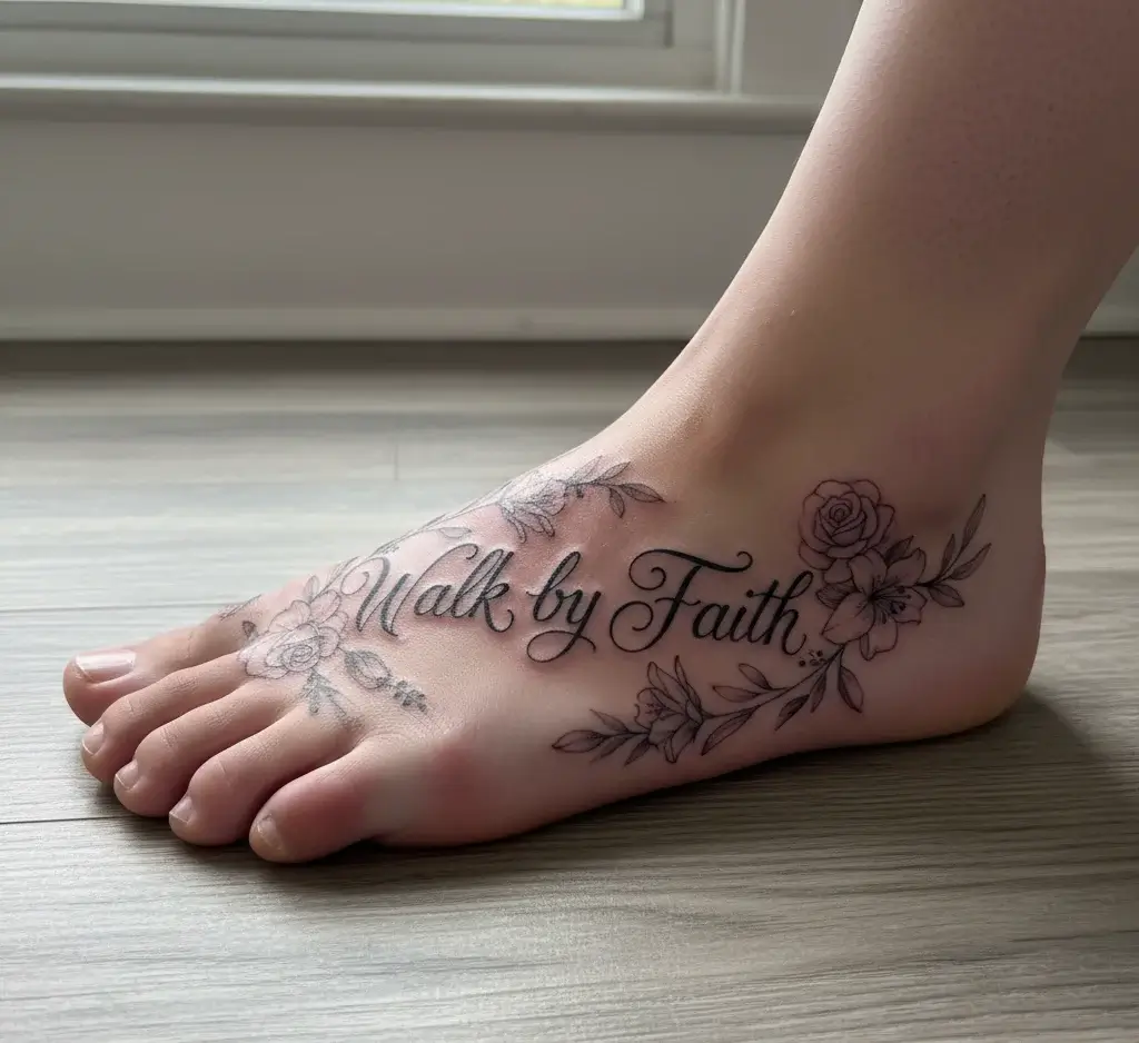 Floral Embellishments Around the Text