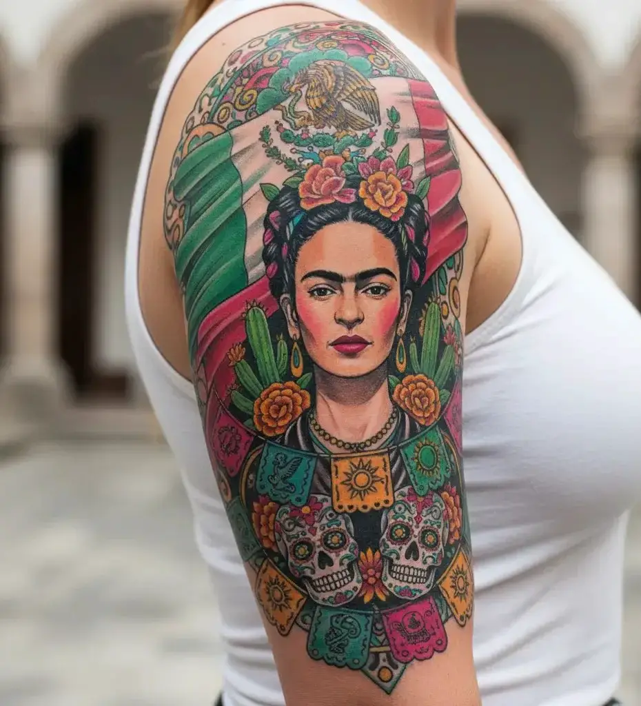 Frida and Mexican Culture Tattoo