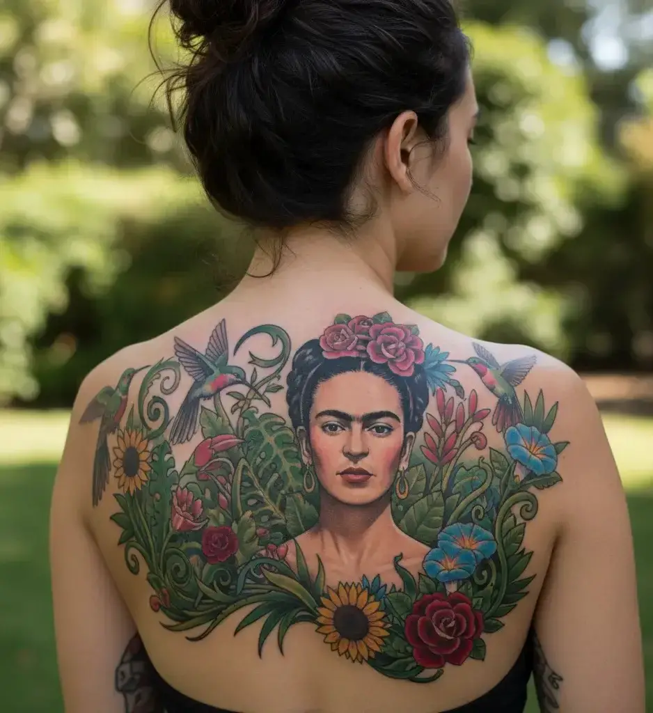 Frida and Nature Tattoo