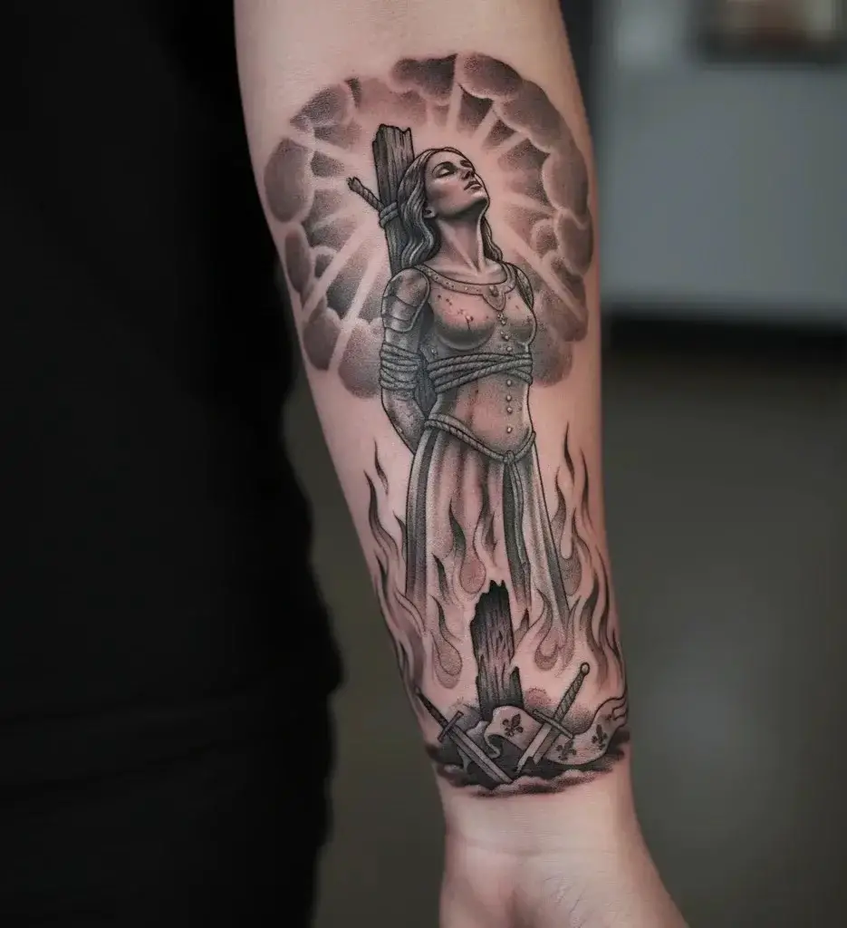 Joan’s Execution Scene Tattoo