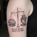 Libra Balance Between Heart and Mind Tattoo