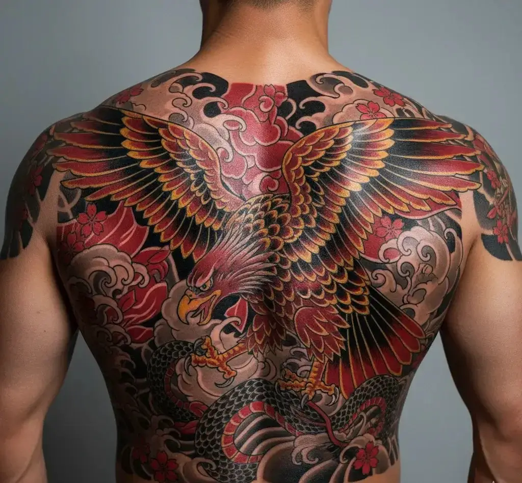Men Eagle Tattoo