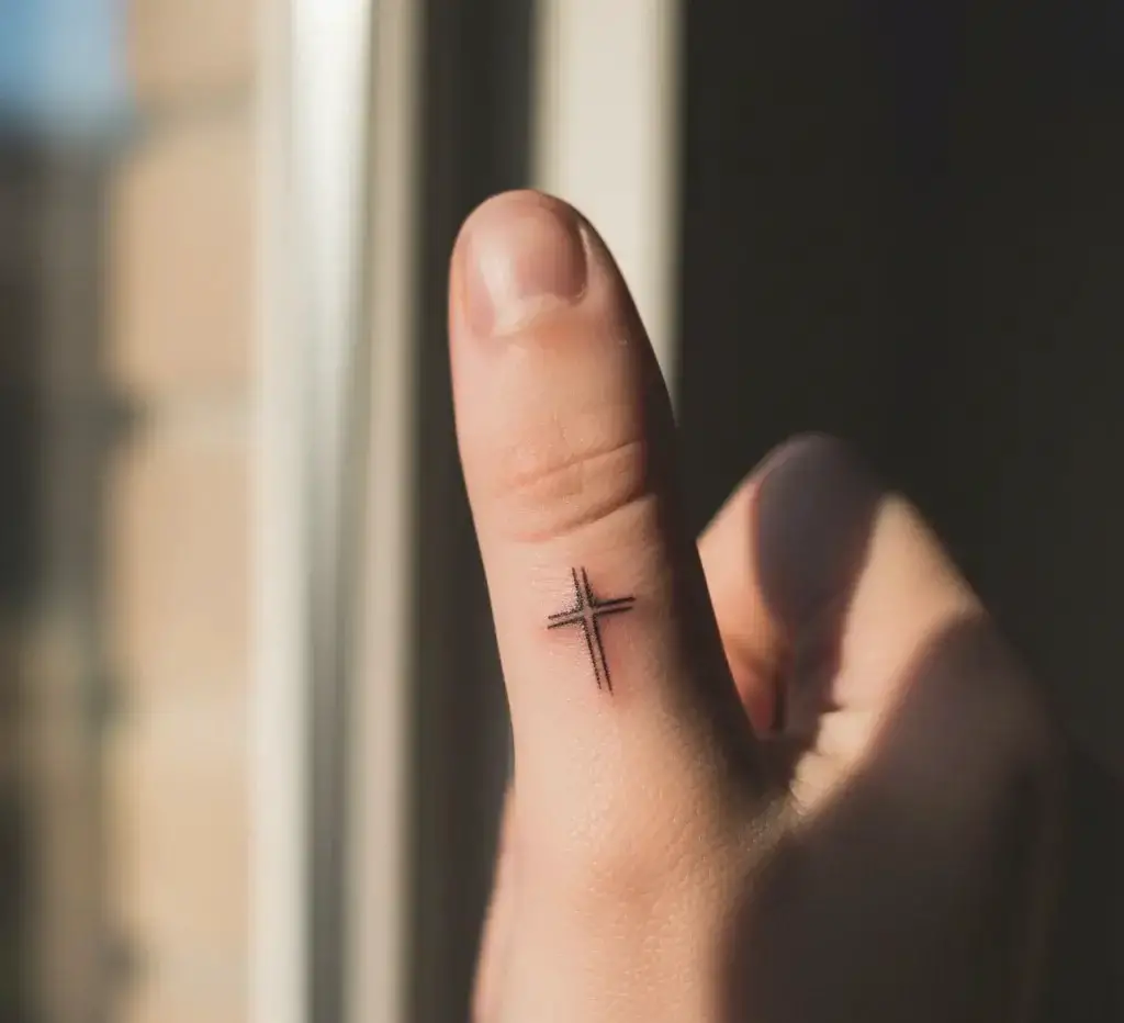 Mini Cross Tattoo