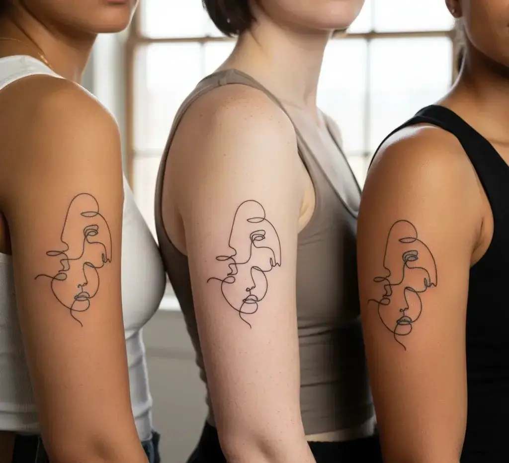 Minimal Line Art Faces