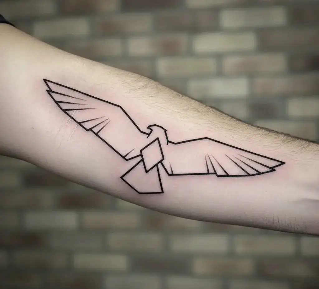 Minimalist Eagle Outline