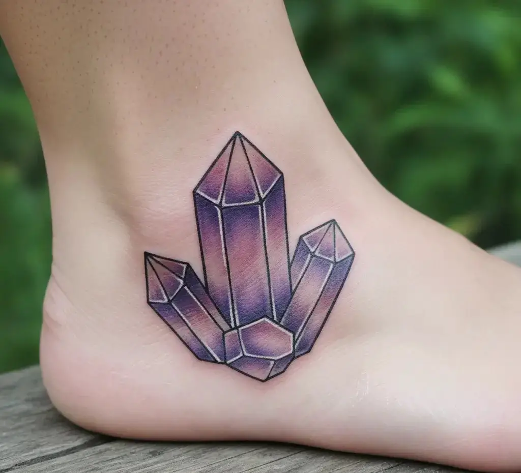 Purple Crystal Tattoo