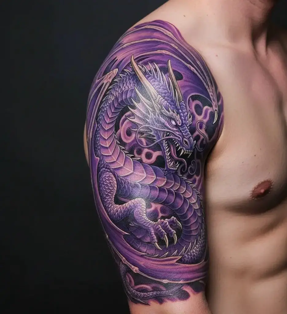 Purple Dragon Tattoo