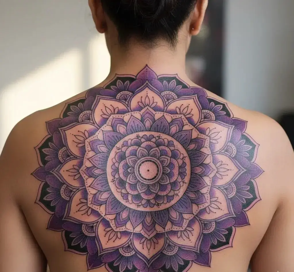 Purple Mandala Tattoo