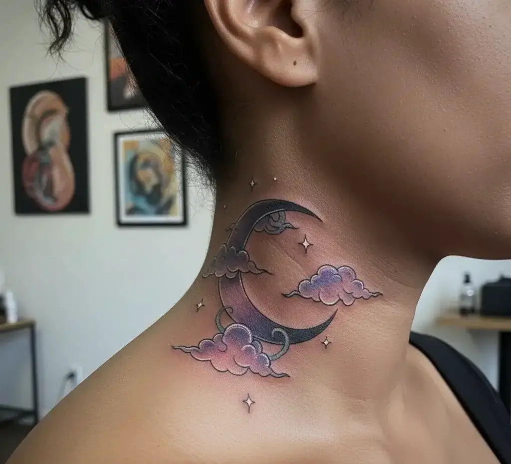 Purple Moon Tattoo