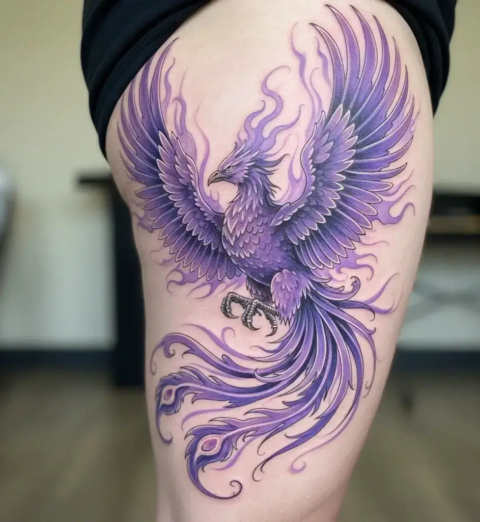 Purple Phoenix Tattoo