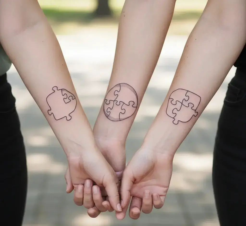 Puzzle Piece Tattoos
