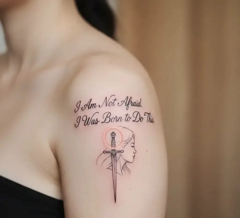 Quote Tattoo: “I Am Not Afraid. I Was Born to Do This.”