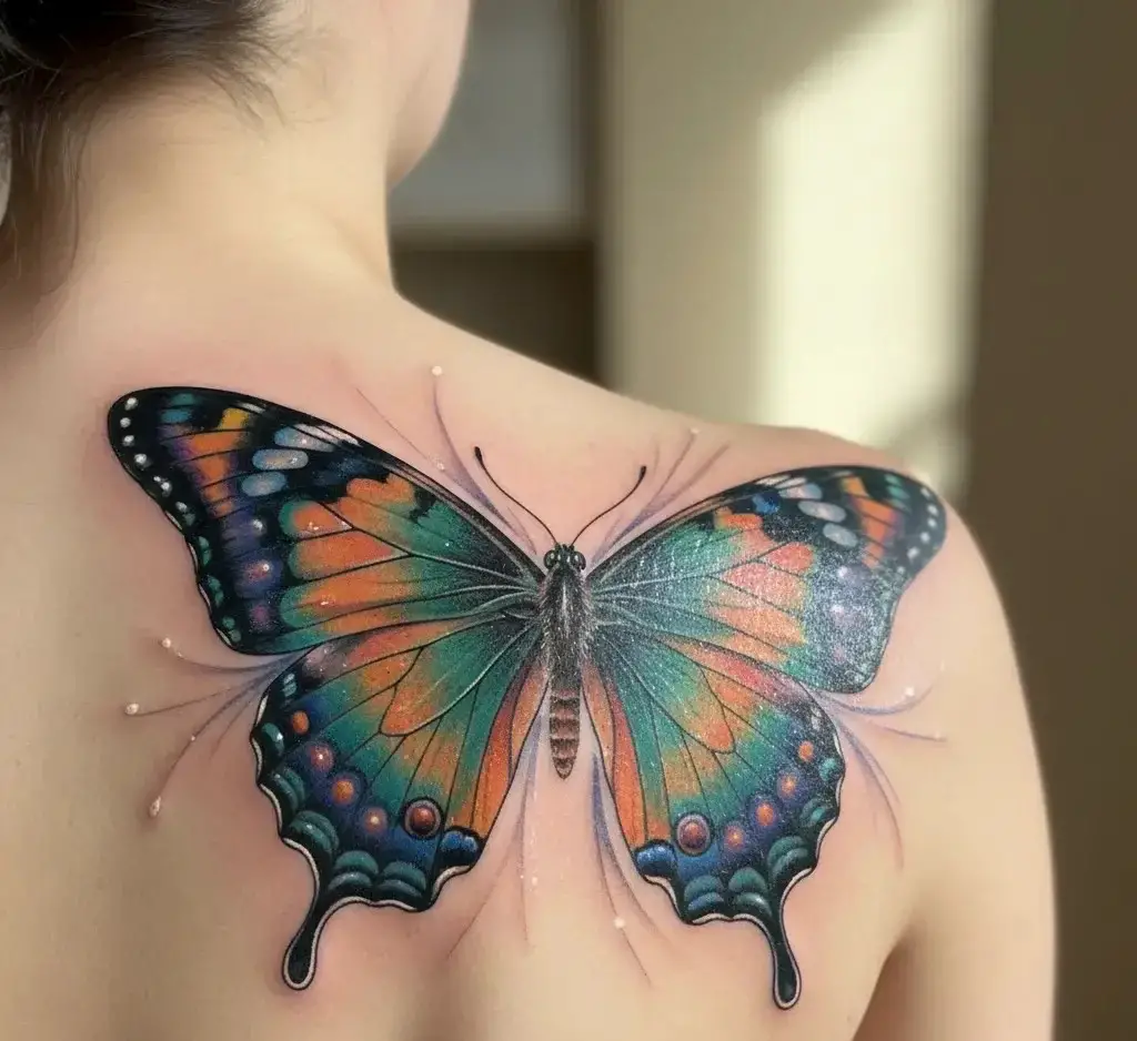 Realistic Butterfly Tattoo