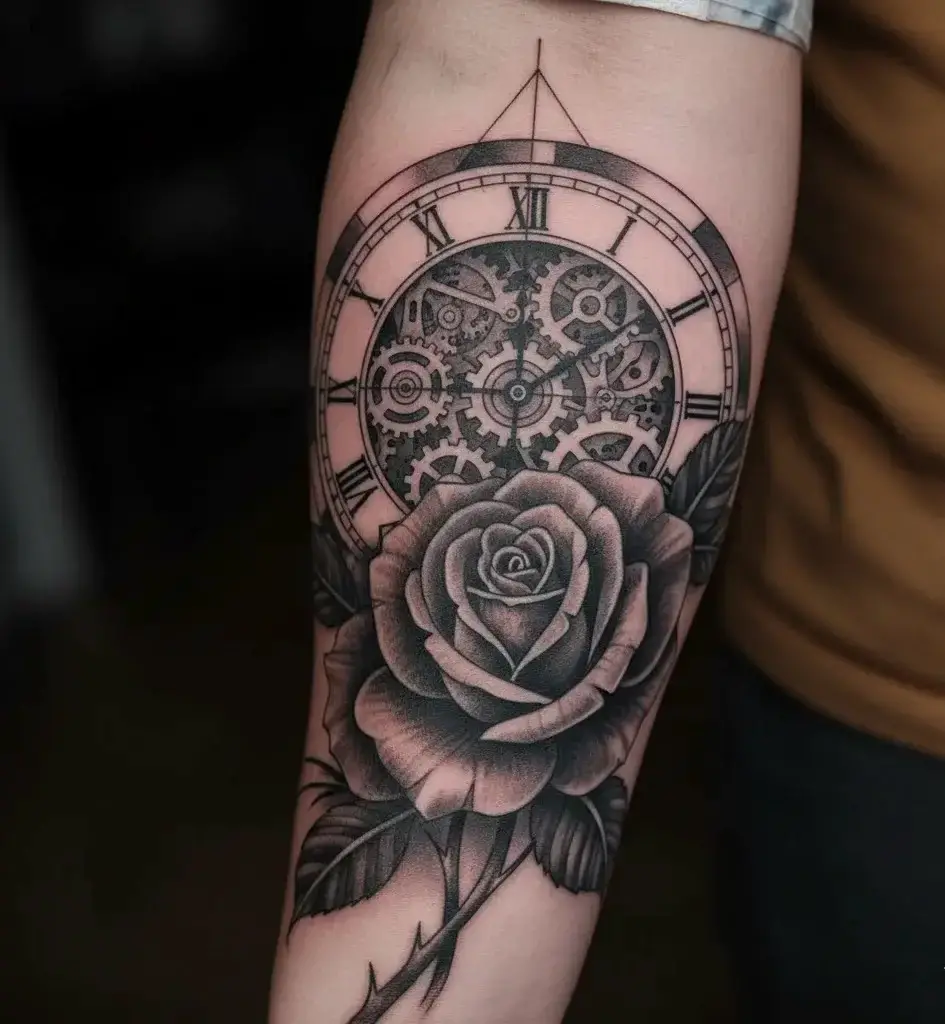 Rose and Clock Combo