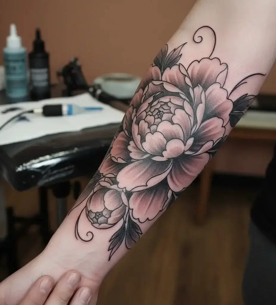 Single Stem Rose Tattoo