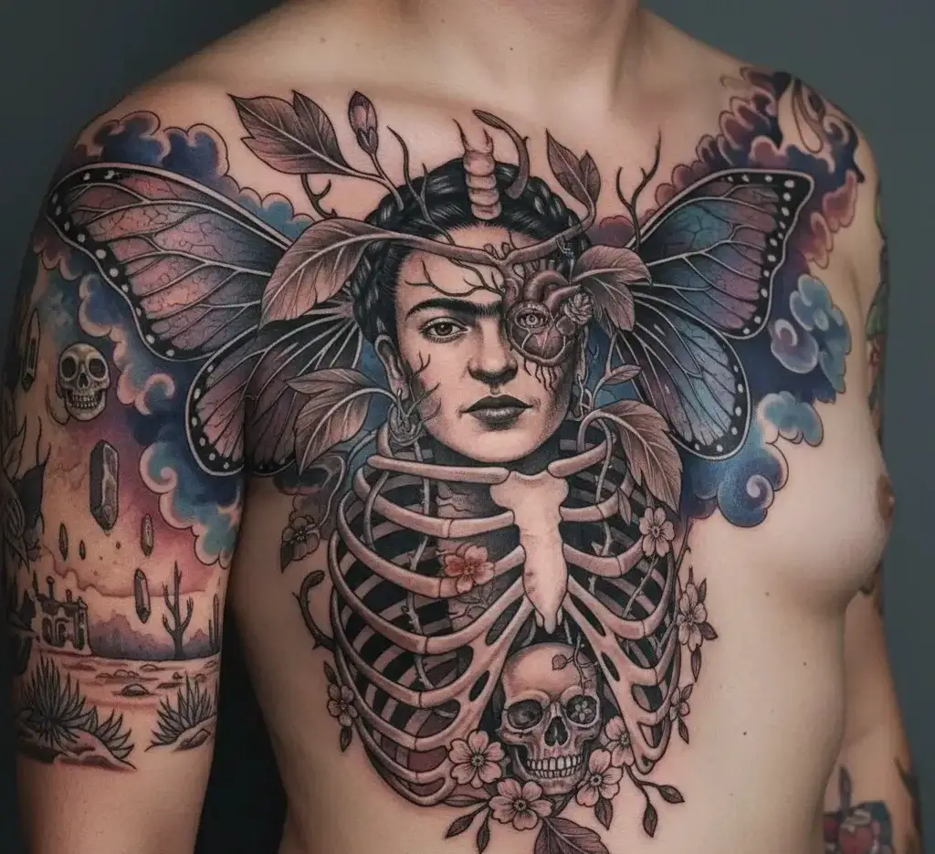 Surreal Frida Tattoo