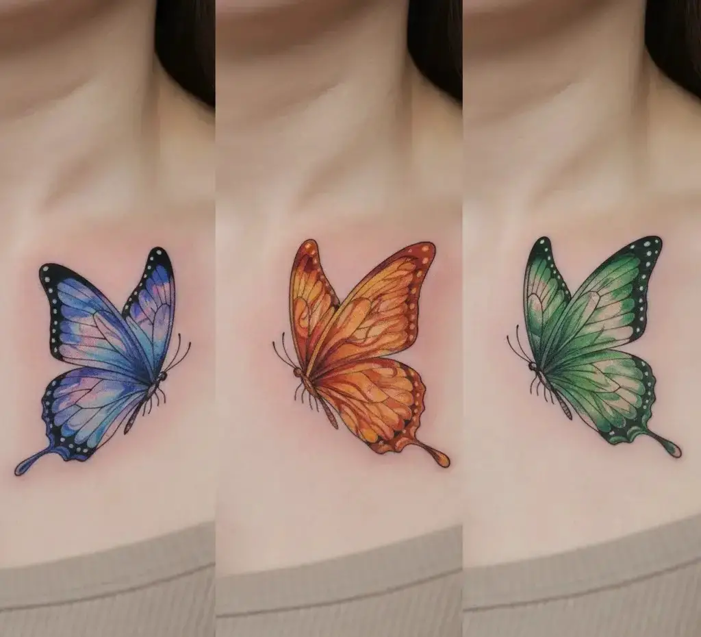Three Butterflies