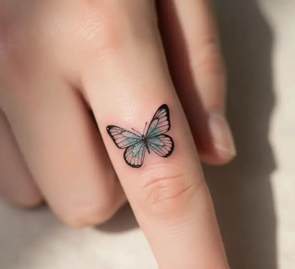 Tiny Butterfly Tattoo