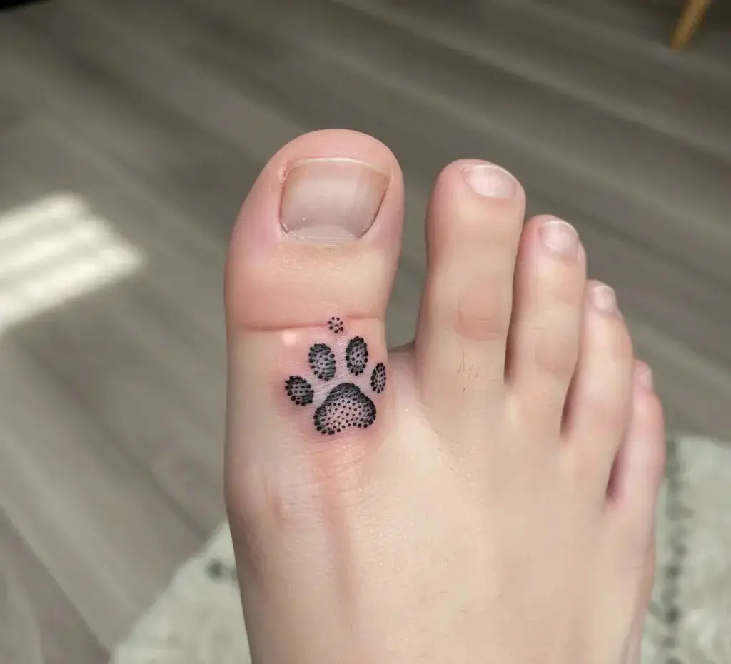 Tiny Cat Paw Tattoo