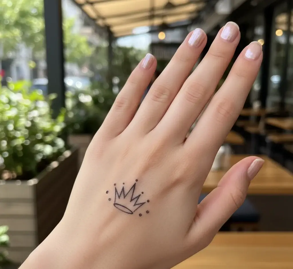 Tiny Crown Tattoo