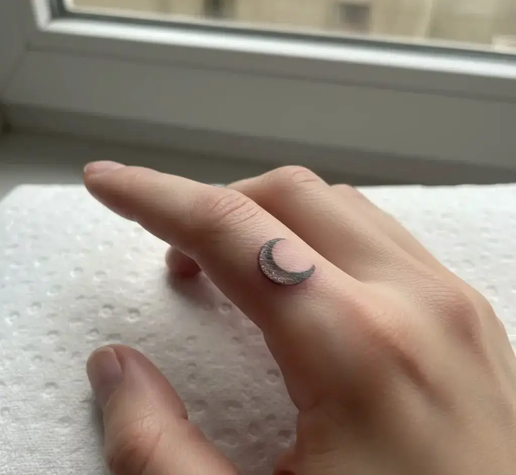 Tiny Moon Tattoo