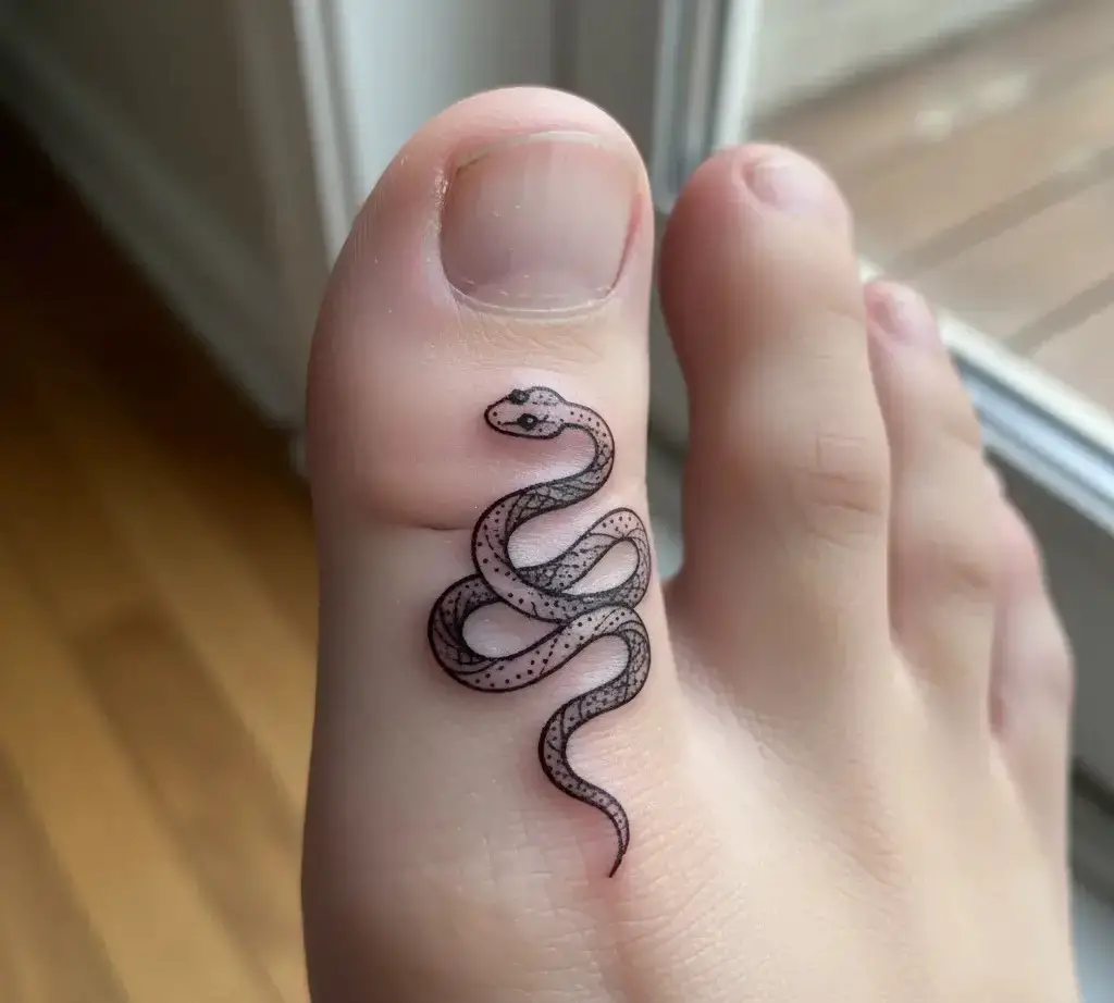 Tiny Snake Tattoo