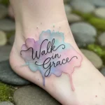 Watercolor Background with Script