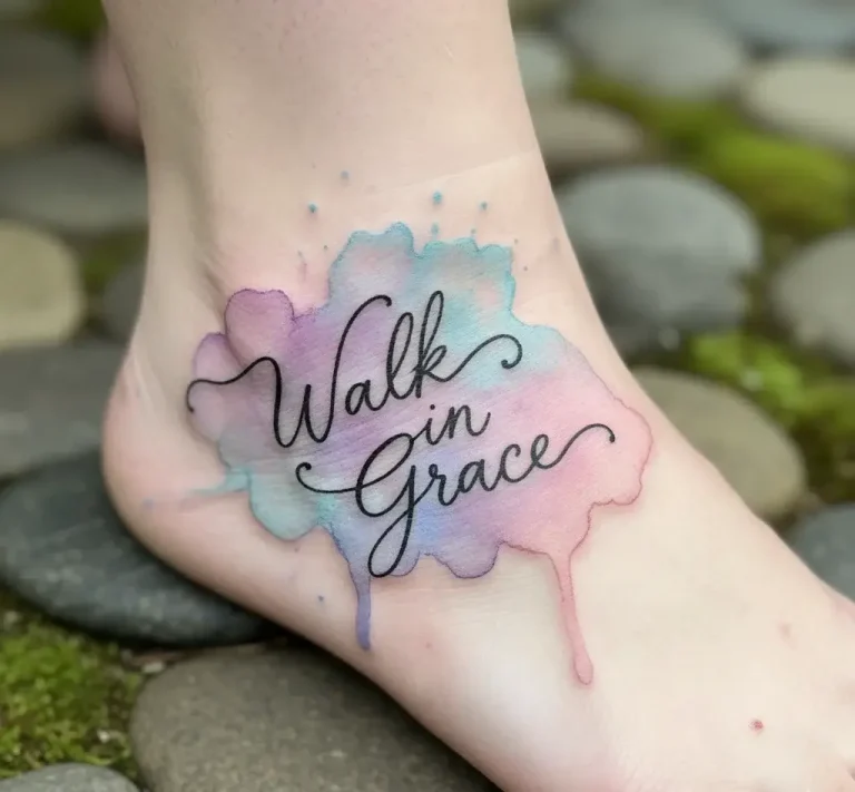 Watercolor Background with Script