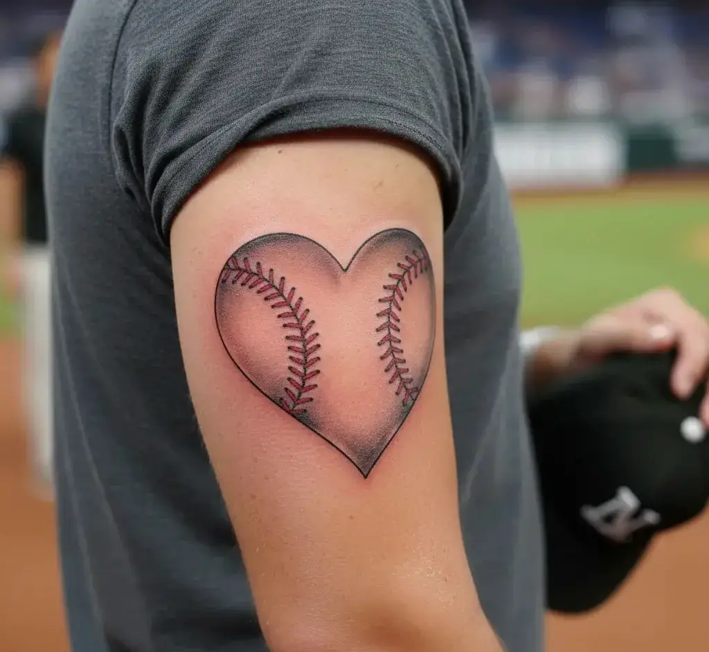 Baseball Heart Shape