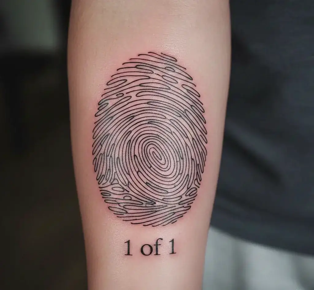 Fingerprint + “1 of 1”