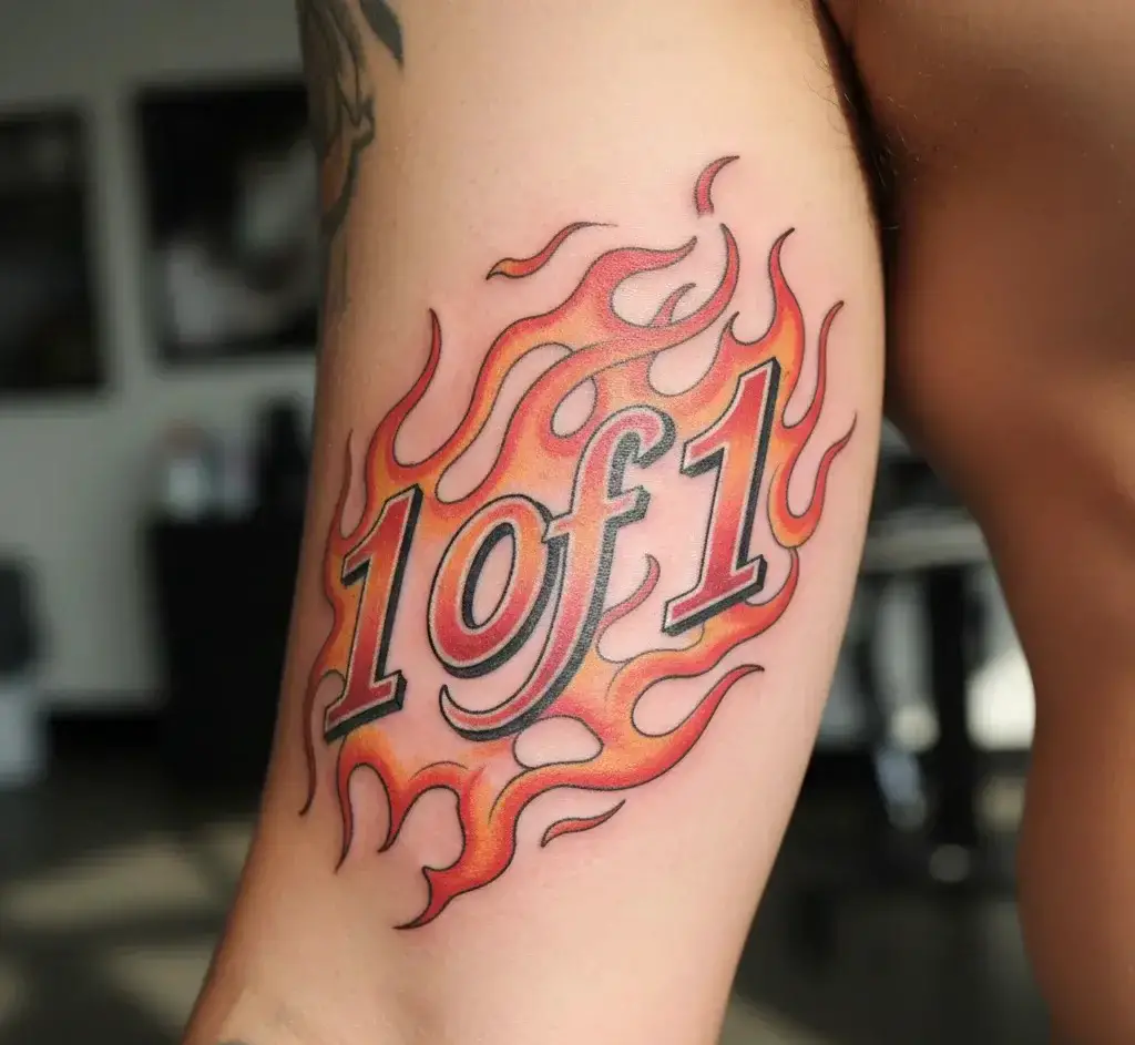 Flame “1 of 1” Tattoo
