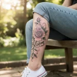 Flower Leg Tattoo