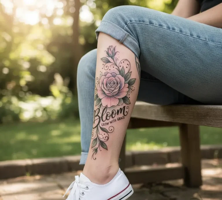 Flower Leg Tattoo