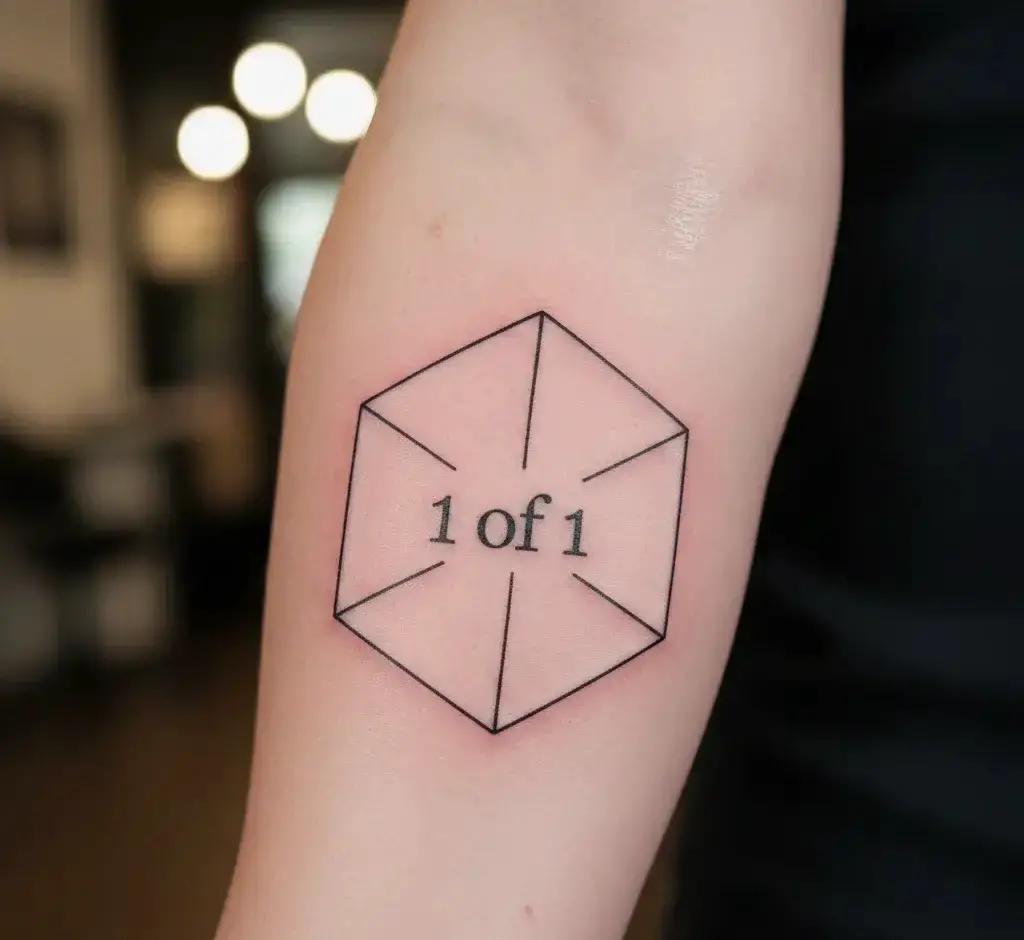 Geometric Box with “1 of 1”